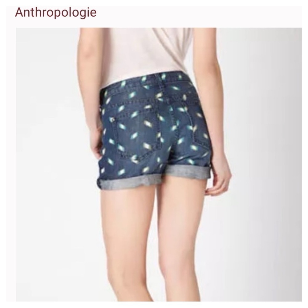 ANTHROPOLOGIE Pilcro Stet Ikat Print Denim Shorts Size 27 - Picture 3 of 12